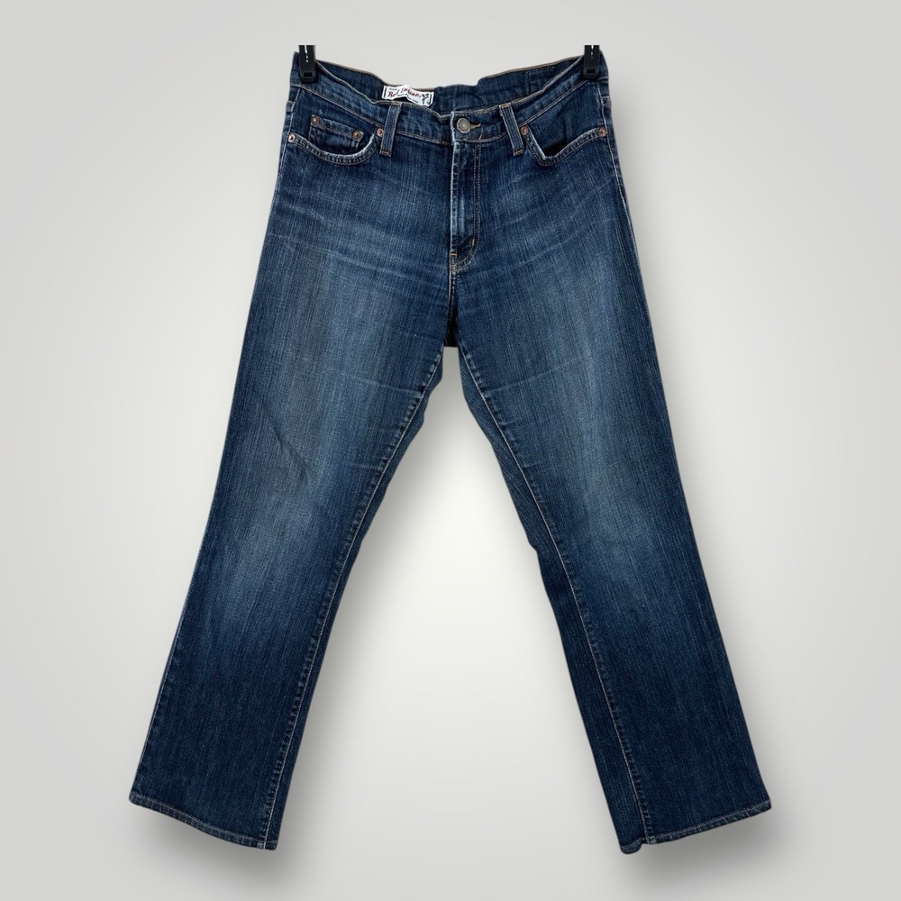 Red Engine Flare Jeans Womens 30 Dark Wash‎ Y2K Stretch Denim Bootcut Low Rise